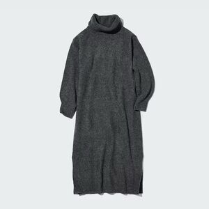 Uniqlo Souffle Yarn Turtleneck Long-Sleeve Dress Size S